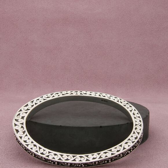 lois hill sterling silver bali beaded lace stack bangle bracelet size 7.5in - Picture 3 of 3